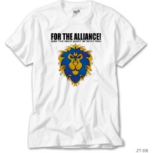 Z Zeplin World Of Warcraft Alliance Beyaz Tişört