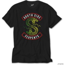 Z Zeplin Riverdale South Side Serpents Siyah Tişört