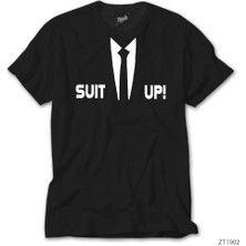 Z Zeplin How I Met Your Mother Suit Up Siyah Tişört