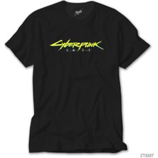 Z Zeplin Cyberpunk 2077 Logo Siyah Tişört