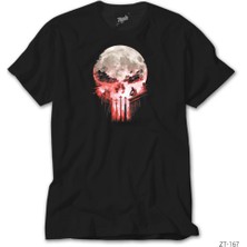 Z Zeplin Punisher Moon Siyah Tişört