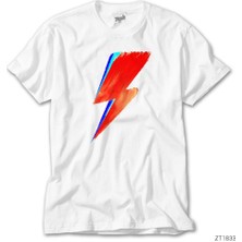 Z Zeplin David Bowie Lighting Beyaz Tişört