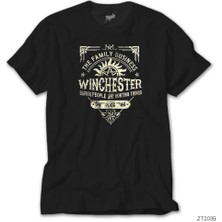 Z Zeplin Supernatural A Very Winchester Siyah Tişört