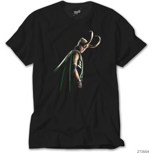 Z Zeplin Horned Loki Siyah Tişört