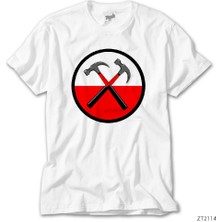 Z Zeplin Pink Floyd The Wall Hammer Beyaz Tişört