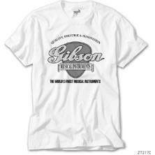Z Zeplin Gibson Beyaz Tişört
