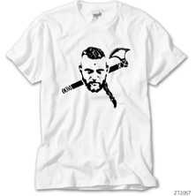 Z Zeplin Vikings Ragnar Stencil Beyaz Tişört