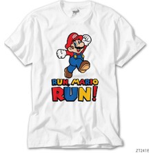 Z Zeplin Super Mario Run Run Beyaz Tişört