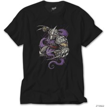 Z Zeplin Ninja Turtles Shredder Siyah Tişört
