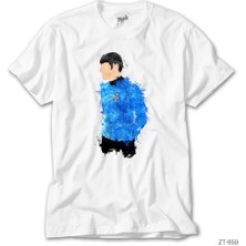 Z Zeplin Star Trek Mr. Spock Artwork Beyaz Tişört