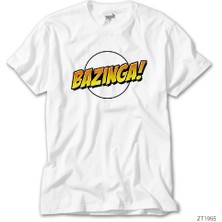 Z Zeplin Bazinga Sheldon Cooper Beyaz Tişört