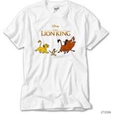 Z Zeplin Aslan Kral Simba ve Arkadaşları Beyaz Tişört