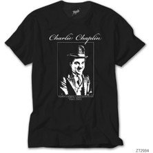 Z Zeplin Charlie Chaplin Quotes Siyah Tişört