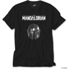 Z Zeplin The Mandalorian Logo Siyah Tişört