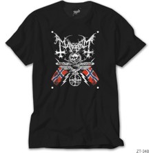 Z Zeplin Mayhem Band Logo Siyah Tişört
