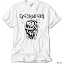 Z Zeplin Iron Maiden Soldier Draw Beyaz Tişört