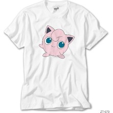 Z Zeplin Pokemon Jigglypuff Beyaz Tişört