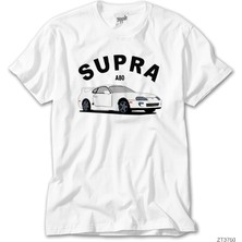 Z Zeplin Toyota The Supra A80 Beyaz Tişört