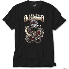 Z Zeplin Asking Alexandria Snake Siyah Tişört