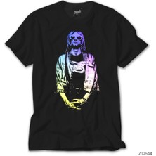 Z Zeplin Nirvana Kurt Cobain Colored Siyah Tişört