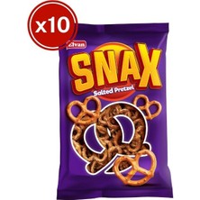 Elvan Snax Pretzel Tuzlu Kraker 200 gr. 10 Adet (1 Kutu)