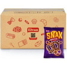 Elvan Snax Pretzel Tuzlu Kraker 200 gr. 10 Adet (1 Kutu)