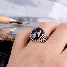 Takı925 925 Ayar Gümüş Zirkon Taşlı Model Erkek Yüzük
