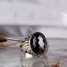Takı925 925 Ayar Gümüş Zirkon Taşlı Model Erkek Yüzük