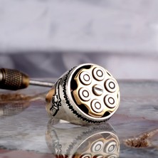 Takı925 925 Ayar Gümüş Üst Kısım Dönerli 6'lı Model Erkek Yüzük