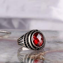 Takı925 925 Ayar Gümüş Zirkon Taşlı Model Erkek Yüzük