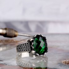 Takı925 925 Ayar Gümüş Zirkon Taşlı Model Erkek Yüzük