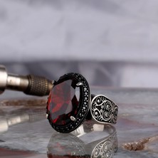 Takı925 Zirkon Taşlı Oval Model 925 Ayar Gümüş Erkek Yüzük
