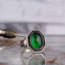 Takı925 Palmiye Ağacı Motifli 925 Ayar Gümüş Erkek Yüzük