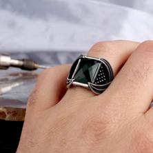 Takı925 925 Ayar Gümüş Zirkon Taşlı Model Erkek Yüzük