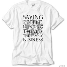 Z Zeplin Supernatural Saving People Hunting Beyaz Tişört
