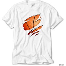 Z Zeplin Basketball Claw 3D Beyaz Tişört