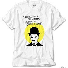 Z Zeplin Charlie Chaplin Beyaz Tişört