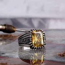 Takı925 Zirkon Taşlı Model 925 Ayar Gümüş Erkek Yüzük