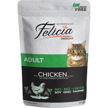 Felicia Jöle Içinde Tavuklu Taurinli Tahılsız Yetişkin Kedi Konservesi 85 gr 48 Adet