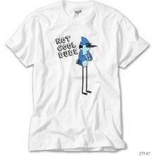 Z Zeplin Regular Show Not Cool Dude Beyaz Tişört