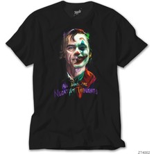 Z Zeplin Joker All Have Are Negatıve Thoughts Siyah Tişört