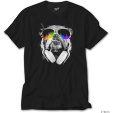 Z Zeplin Bulldog Dj Siyah Tişört