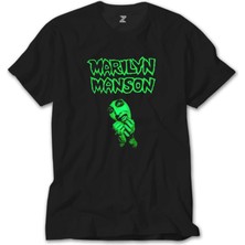 Z Zeplin Marilyn Manson Smells Like Children Siyah Tişört