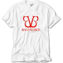 Z Zeplin Black Veil Brides Band Logo Beyaz Tişört
