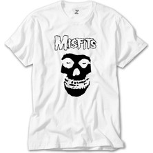 Z Zeplin Misfits Skull Beyaz Tişört