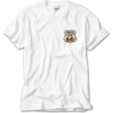 Z Zeplin Route Rozet Beyaz Tişört