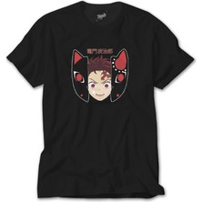 Z Zeplin Demon Slayer Tanjiro Kamado Siyah Tişört