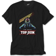 Z Zeplin Top Gun Tom Cruise Siyah Tişört