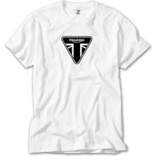 Z Zeplin Triumph Motorcycles Ltd Beyaz Tişört