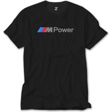 Z Zeplin Bmw M Power Text Siyah Tişört